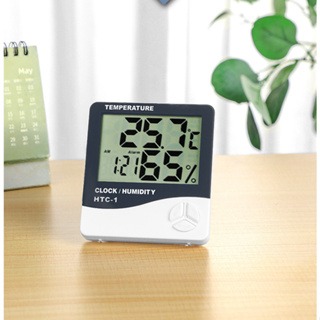 台灣現貨 三鍵電子式溫濕度計 站立壁掛 液晶螢幕 溫度計 濕度計 鬧鐘 電子鐘 溫溼度計 濕度計 電子溫度計 溫度計