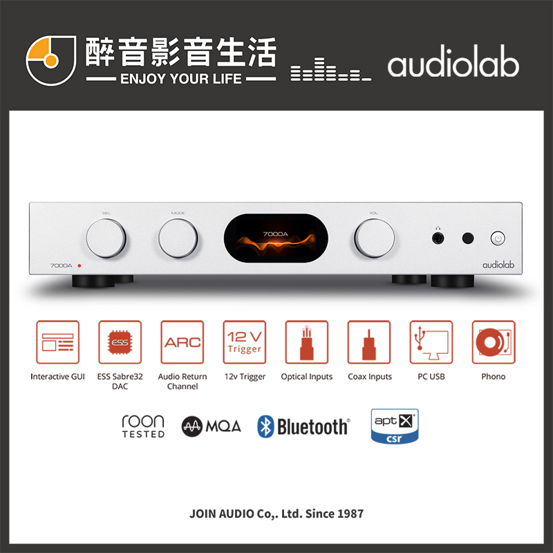 【醉音影音生活】英國 Audiolab 7000A 數位藍牙DAC綜合擴大機.迎家代理公司貨