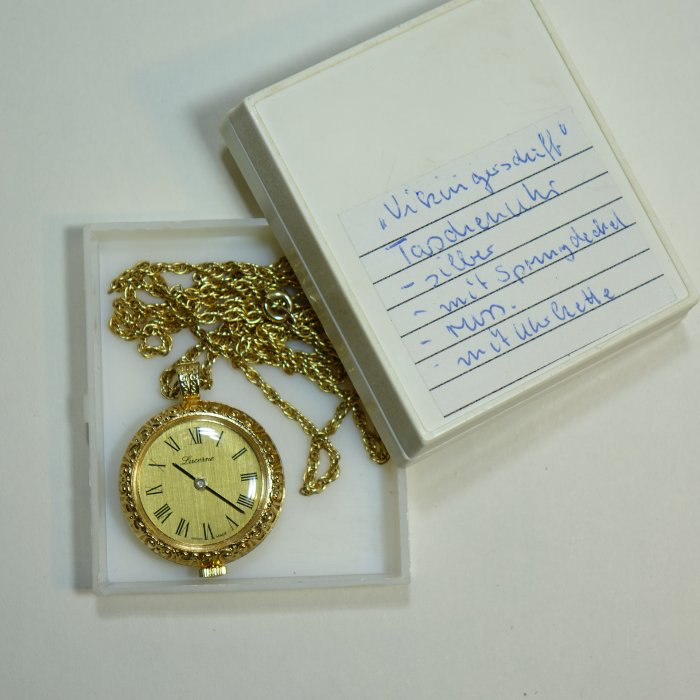 1960s / 瑞士 🇨🇭 Lucerne 鍍金手繪珐瑯機械懷錶 / 項鍊錶 / 庫存新錶