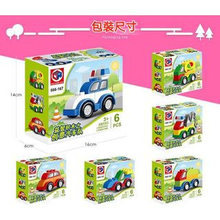 《一點閱讀》城市百變積木車 大顆粒 臺灣現貨 大顆粒積木 幼兒玩具 益智玩具 培養手眼協調 親子互動遊戲 獨立思考