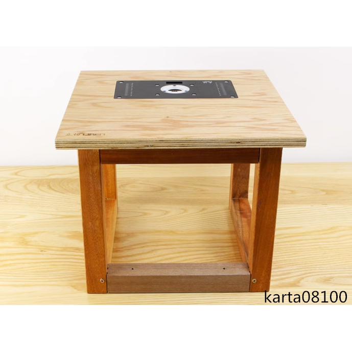 立仞修邊機倒裝桌倒裝工作臺實木支架修邊機工作桌小修邊機用木工桌