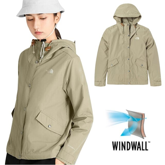 【The North Face】XL零碼》女 款保暖防潑防風連帽飛行員夾克 WindWall 運動外套 風衣_4U9W