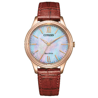 CITIZEN 星辰錶 ladyS系列 EM0419-11D 光動能簡約時尚女仕腕錶 皮帶 34mm