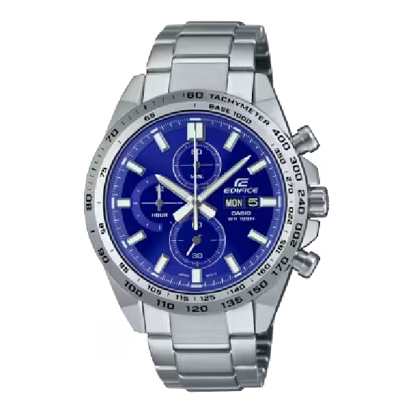 CASIO卡西歐 EDIFICE EFR-574D-2AV 動感前衛風格時尚日期顯示腕錶 藍 42.3mm