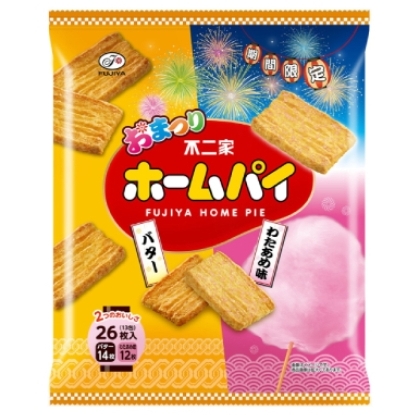 【星雨日貨】電子發票 日本FUJIYA不二家 家庭派 奶油棉花糖風味 雙色千層派 26枚入 現貨