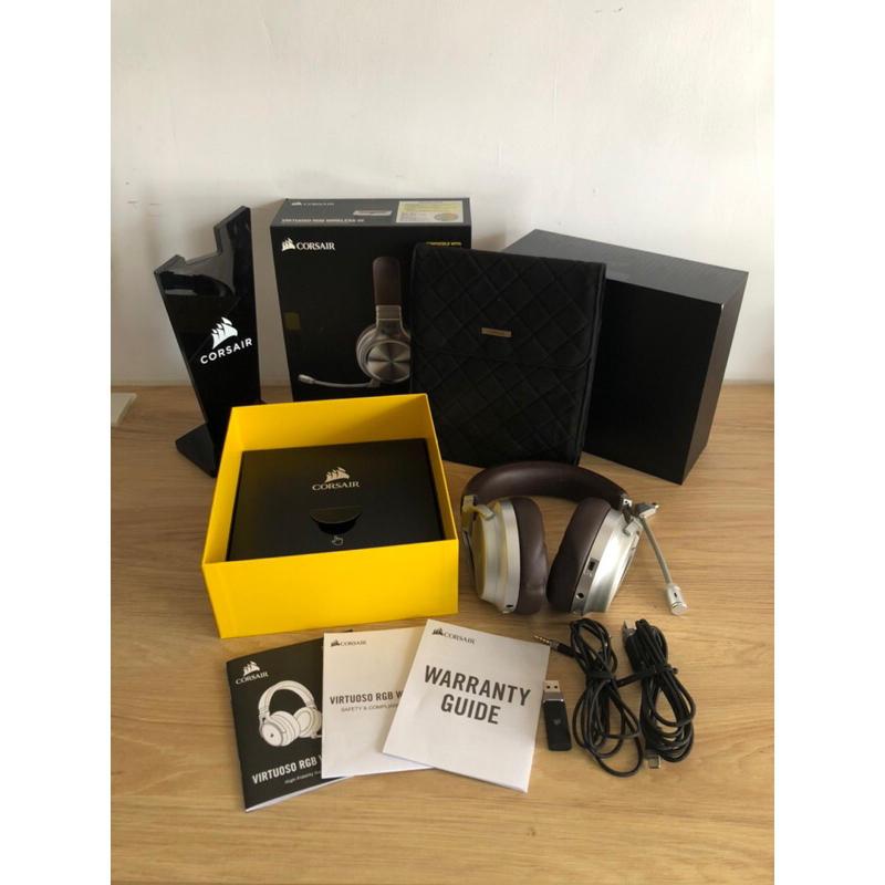 corsair virtuoso RGB wireless SE海盜船藍牙耳麥+耳機架