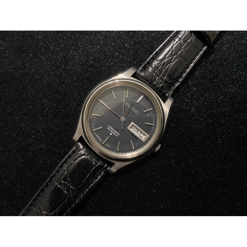 SEIKO VINTAGE 古董錶 精工 精工錶 機械錶 自動上鍊 LM 5606-7070 黑面 黑面盤 美品
