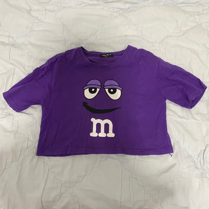MM巧克力紫色短版上衣（第二張有實拍照）