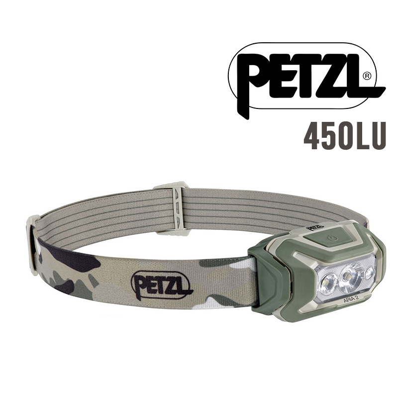 PETZL 法國 ARIA 2 RGB 頭燈 寬而均勻的光束 紅光 藍光 綠光 PTE070BA