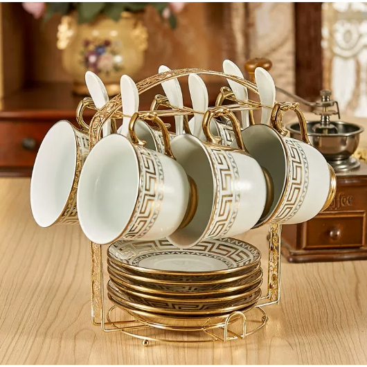 📣(台灣現貨)☕️💞陶瓷歐式咖啡杯 下午茶組 精緻描金英式杯碟 咖啡杯 馬克杯