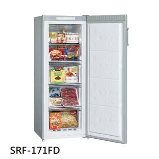 ✿聊聊最便宜✿全台配裝✿全新未拆箱 SRF-171FD【SAMPO聲寶】170公升 直立式變頻冷凍櫃