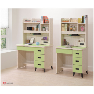 【全台傢俱】BK-23 蘋果綠 3尺書桌 / 3.5尺書桌(全組/下座) 含USB插座 台灣製造