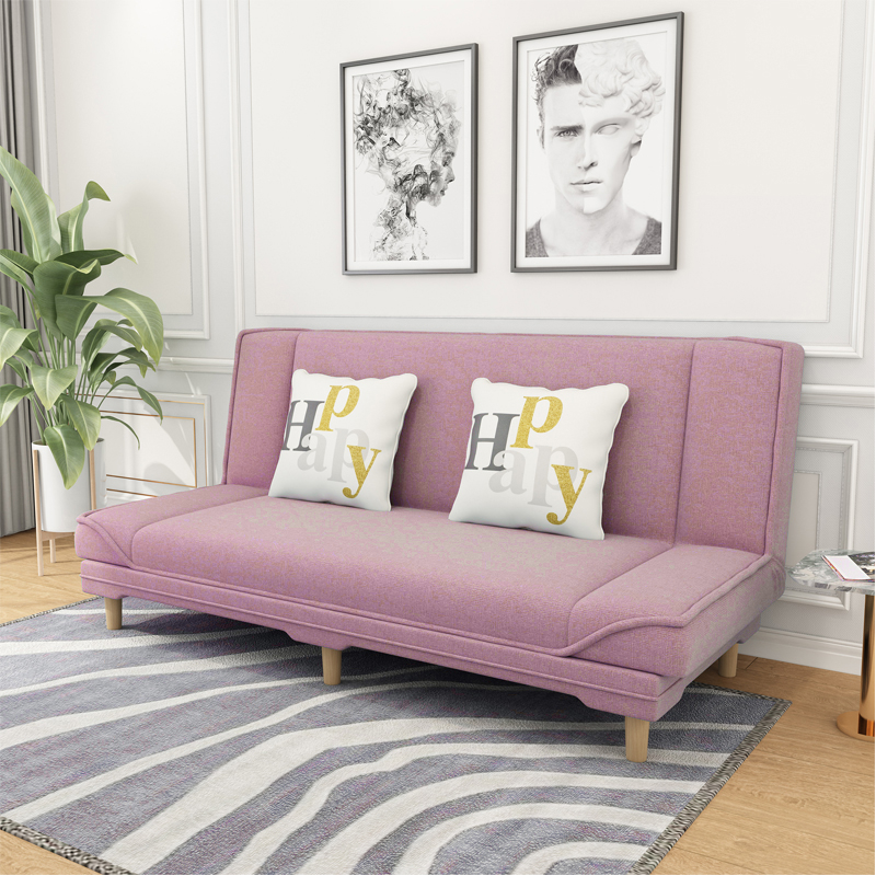 北歐布藝沙發 可折疊多功能簡易小戶型客廳租房懶人沙發床兩用單人