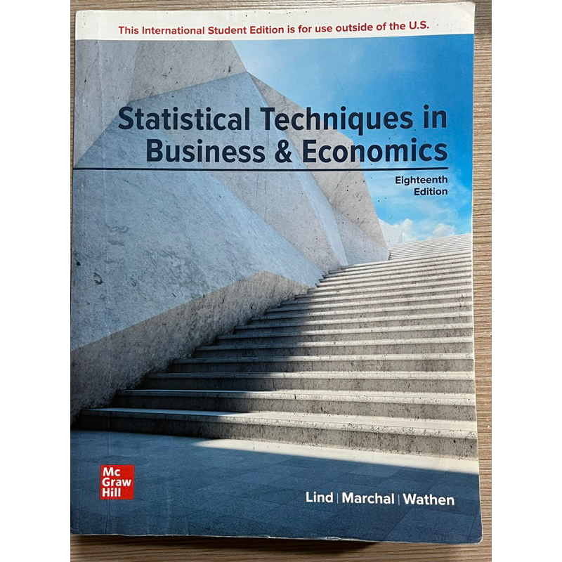 Statistical Techniques in Business &amp; Economics 統計學課本