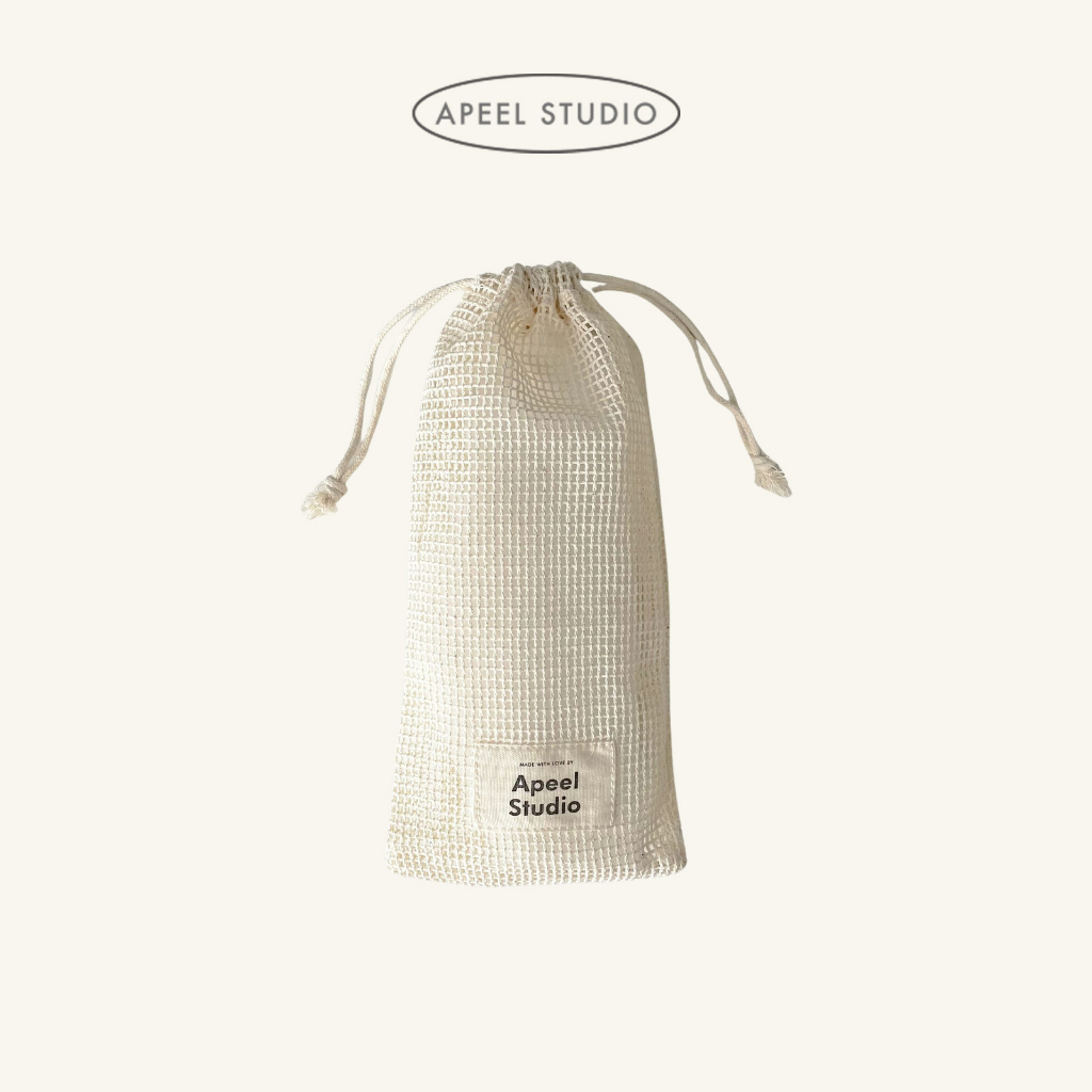 【現貨】【APEEL STUDIO】品牌華夫格環保束口收納袋 收納 簡約 束口袋 抽繩收納袋