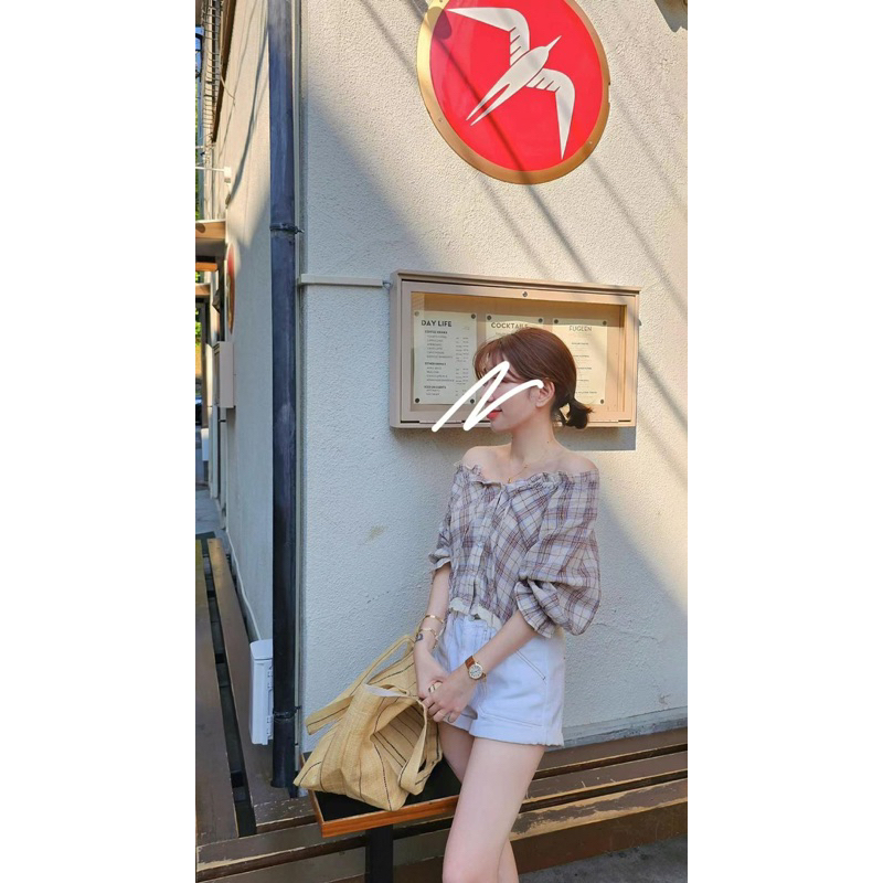 🅝🅔🅦 ᴷᴼᴿᴱᴬ ❤︎ 韓國東大門 Copiner S/A 秋季🍂新品現貨 ❤︎ 法國小姐姐兩穿格紋罩衫