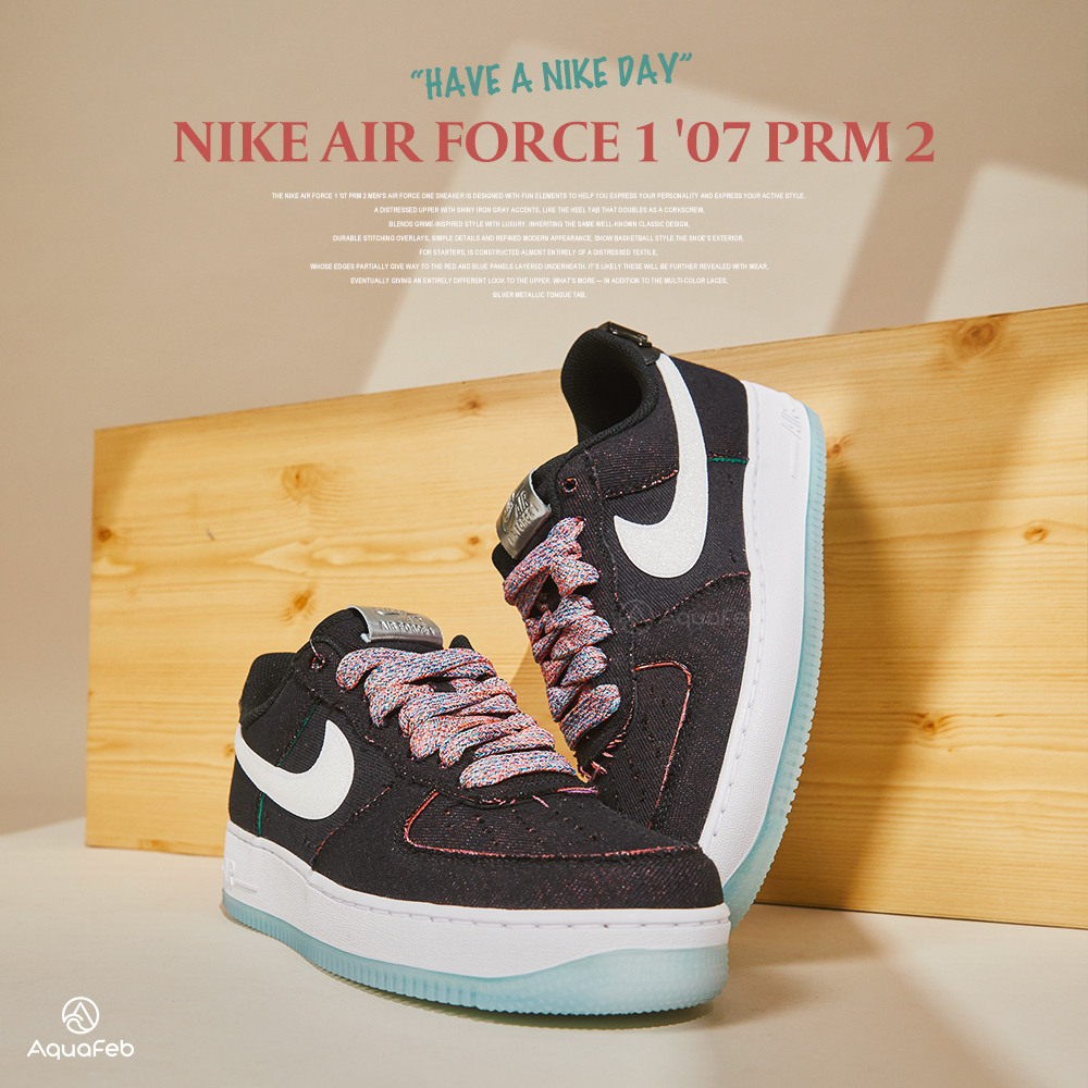 Nike Air Force 1 Low 男 黑白 冰底 AF1 經典 彩色鞋帶 運動 休閒鞋 FN8883-011