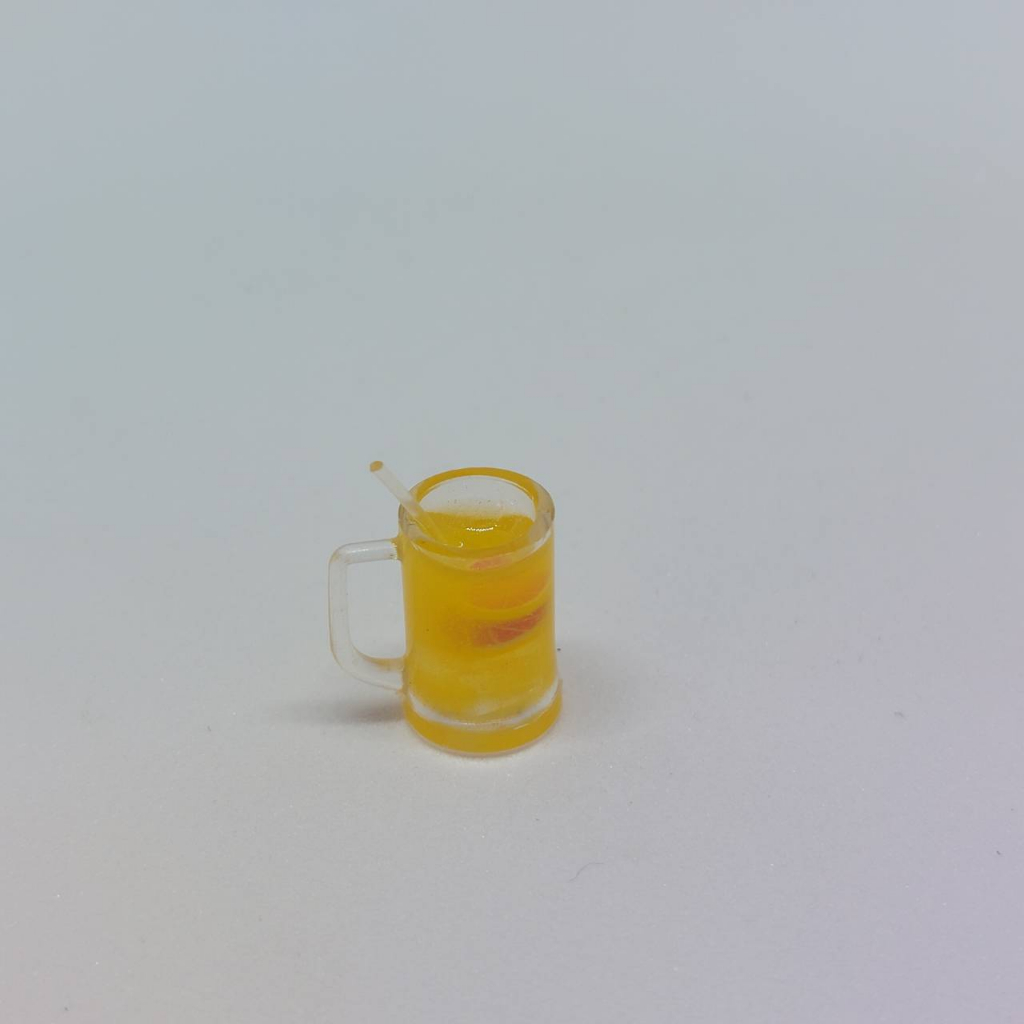 🎀台灣製造/現貨🎀袖珍迷你模型--柳橙/奇異果 果汁杯(附吸管)