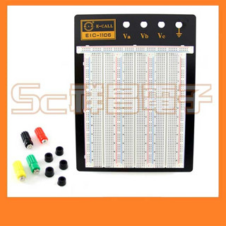 【祥昌電子】EIC-1106 (3P) 麵包板 洞洞板 實驗板 實驗連接板 Arduino實驗板 三片式 共2390插孔