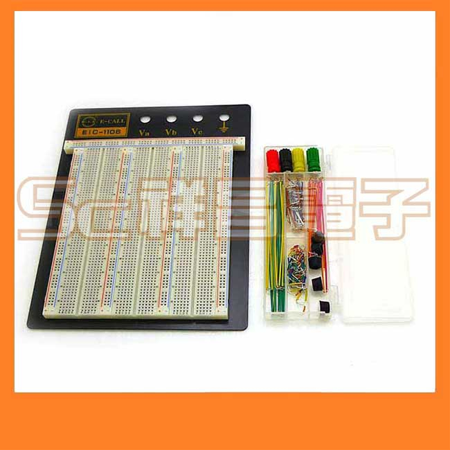 【祥昌電子】EIC-1106J 三片式麵包板+跳線盒 麵包版 洞洞板 實驗板 實驗連接板 DIY 測試板 Arduino