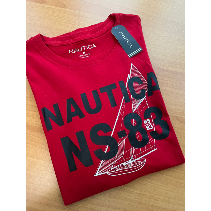 Nautica 美國帆船 男 短袖 圓領 83系列設計 紅色 M號