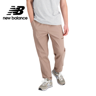 【New Balance】 NB 刺繡NB休閒長褲_男性_卡其棕_AMP33554MS