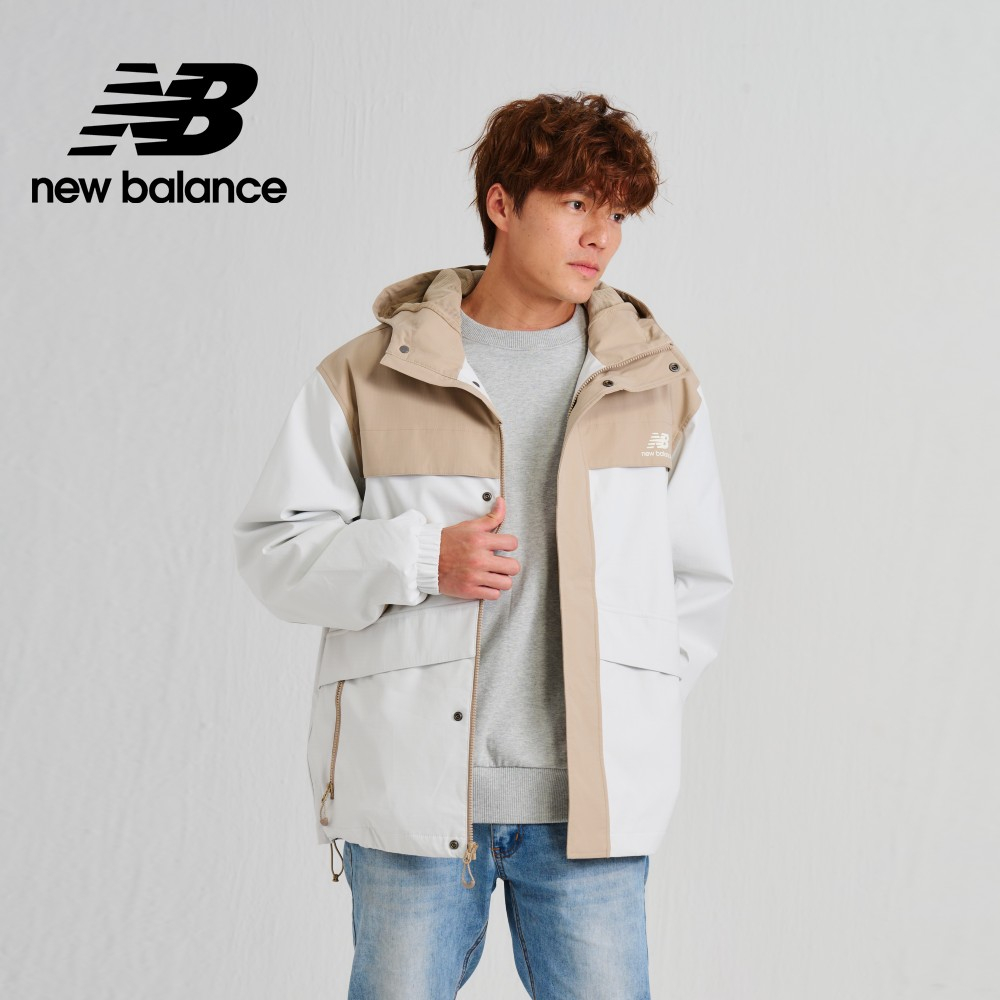 【New Balance】 NB SDS雙色拼接連帽外套_男性_卡其色_AMJ33359BNN
