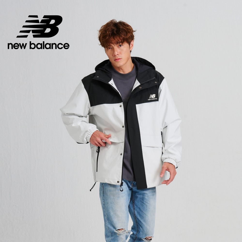【New Balance】 NB SDS雙色拼接連帽外套_男性_黑色_AMJ33359CIC