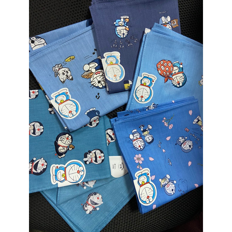 【阿肥的店】日本 哆啦A夢 純棉 手帕 doraemon 日本製 透氣 方巾 手帕 多拉A夢