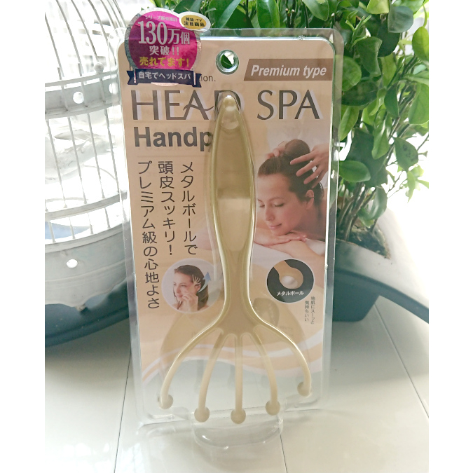 斷捨離  全新品便宜賣 日本進口 滿天社 HEAD SPA HandPro 頭皮按摩梳 金色 金屬球加強版