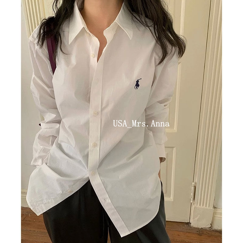 🔥Anna美國代購🇺🇸 Polo Ralph Lauren 白襯衫 棉麻襯衫 素色 多色 小馬 刺繡 牛津襯衫 質感襯衫