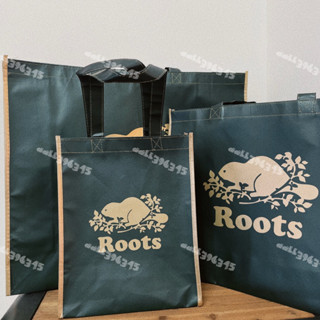 ROOTS 50週年 購物袋 【特大會用箱子】 環保袋 VIP 提袋 紀念 限定版 璀璨金購物袋