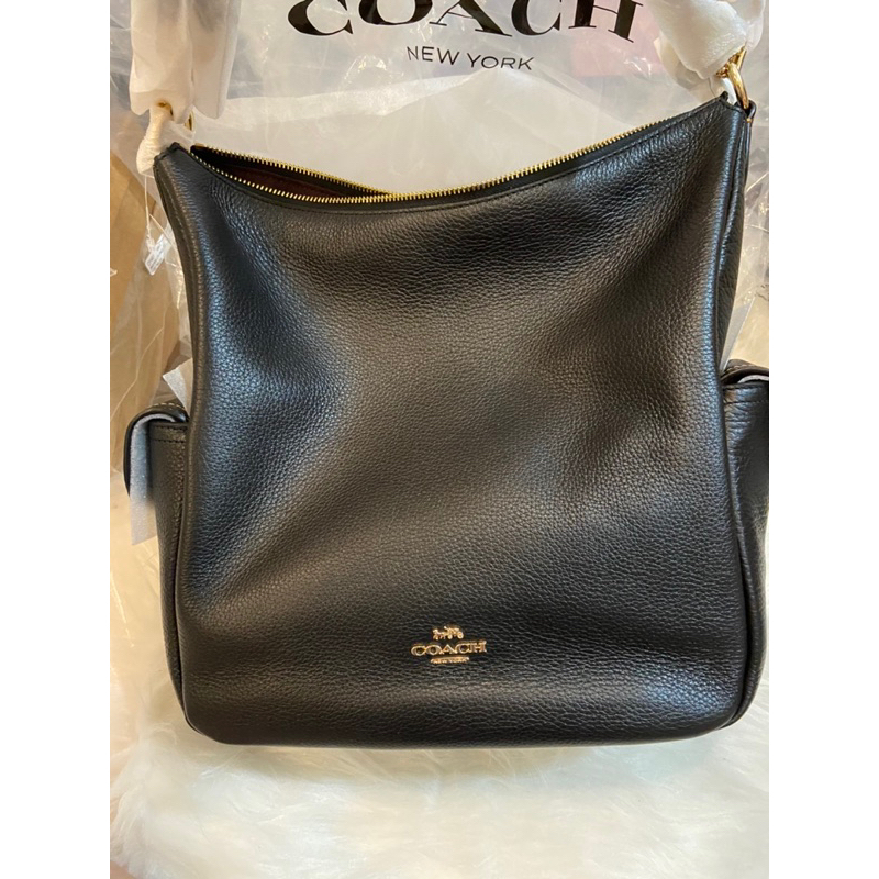 Coach 黑色流浪包有兩條背帶現貨全新（有原廠塑膠袋）