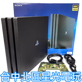 二館【PS4主機】 PRO 7218B型 1TB 極致黑 台灣公司貨 【中古二手商品】台中星光電玩