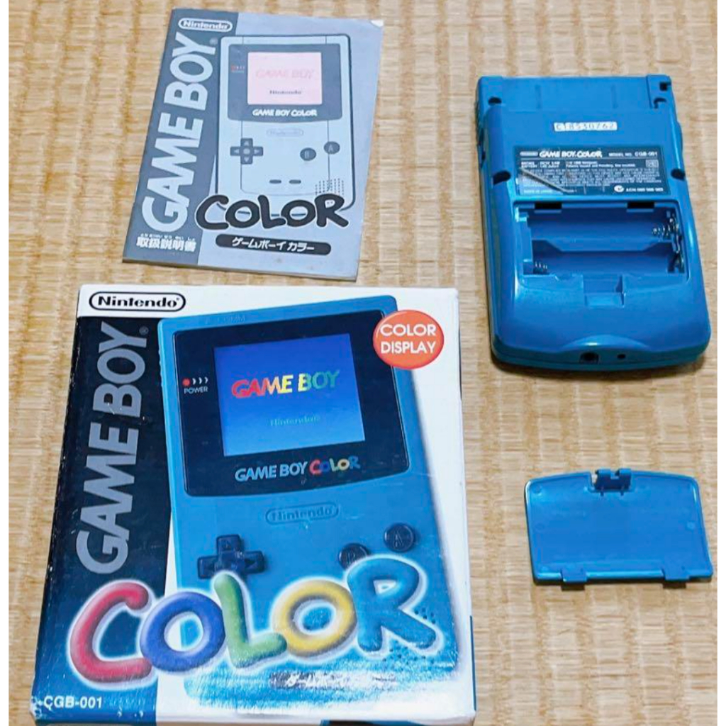 二手 gameboy color 主機 藍色 附盒子、說明書 保存良好 gba gbc gb