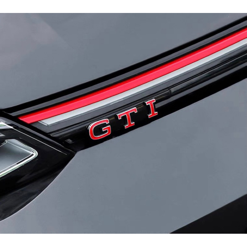 golf 8代 水箱罩標 紅色GTi標 黑化R標
