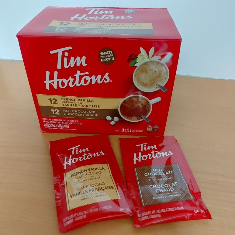 (在台現貨) 加拿大連鎖咖啡店Tim hortons 熱巧克力 熱可可 法式香草口味 即時沖泡飲品