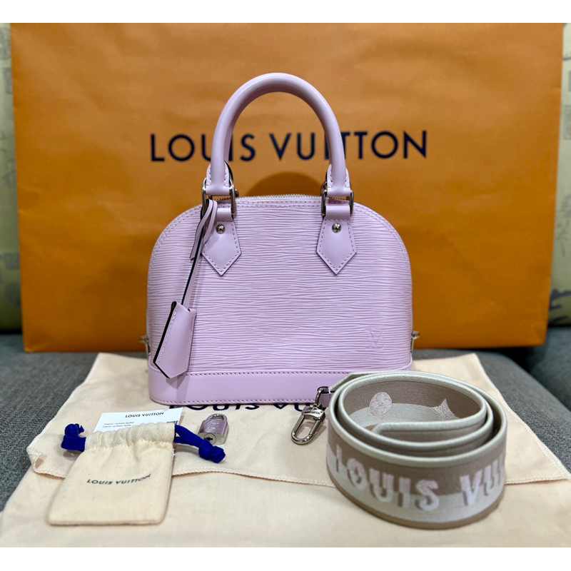 全新正品 LV 路易威登粉紫色ALMA BB 包包