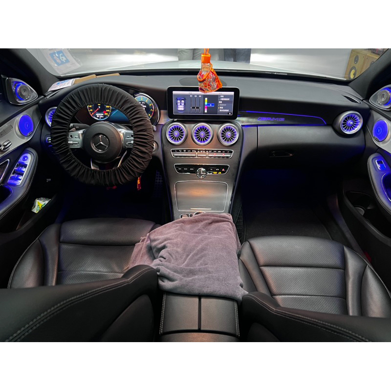 【魔音】賓士 Benz 專用64色懸浮式氣氛燈 4D旋轉高音 發光中音蓋板 高音眼鏡盒 w205 s205 c205