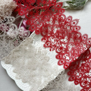 《iAsa愛莎の》手作材料✂外貿雙邊立體花朵刺繡宮廷風時洋裝盒禮服婚紗宮廷風水溶花邊