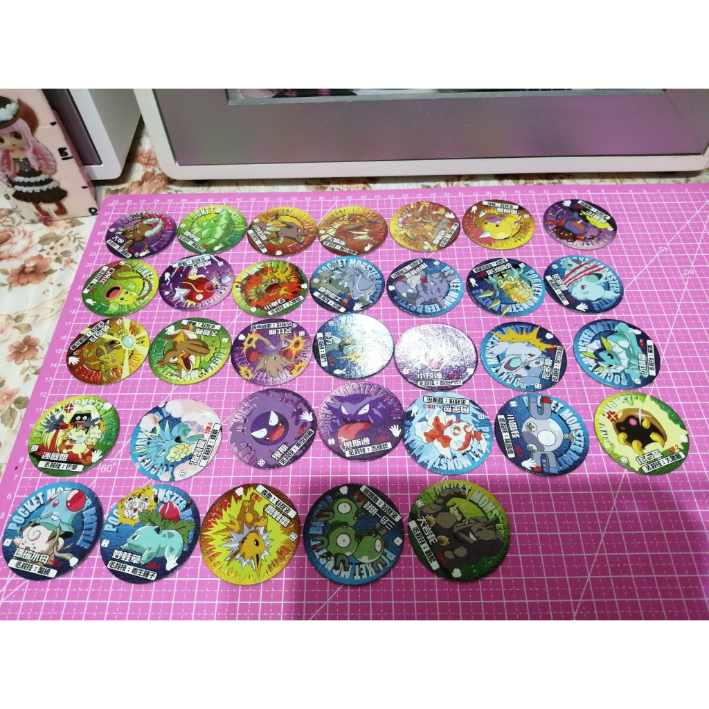A569 【寶可夢Pokemon 神奇寶貝 紙尪仔標 拼拼】 早期 收藏 稀有 懷舊 動漫 玩具