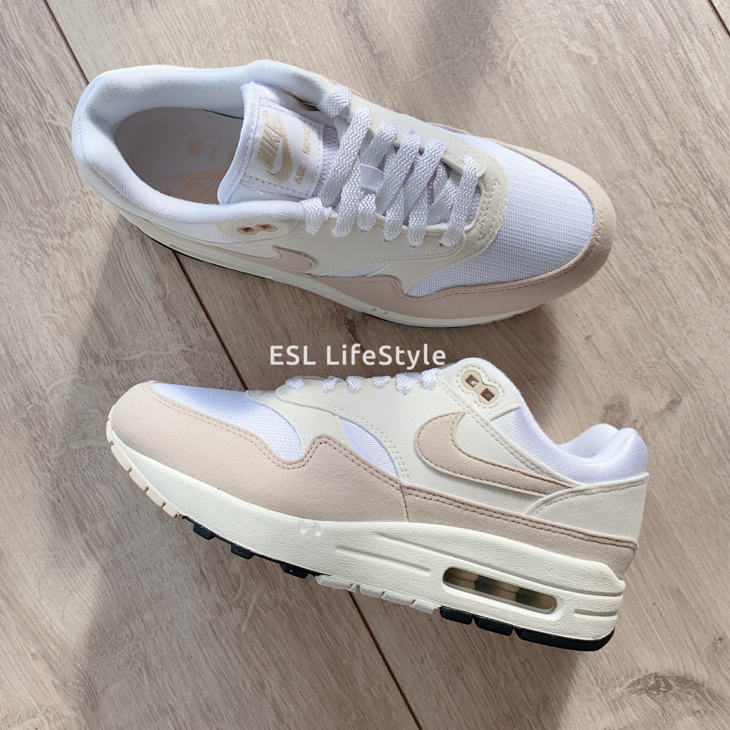 -ESL- NIKE AIR MAX 1 奶茶 米白 奶杏 奶油 氣墊 運動 休閒鞋 女鞋 DZ2628-101