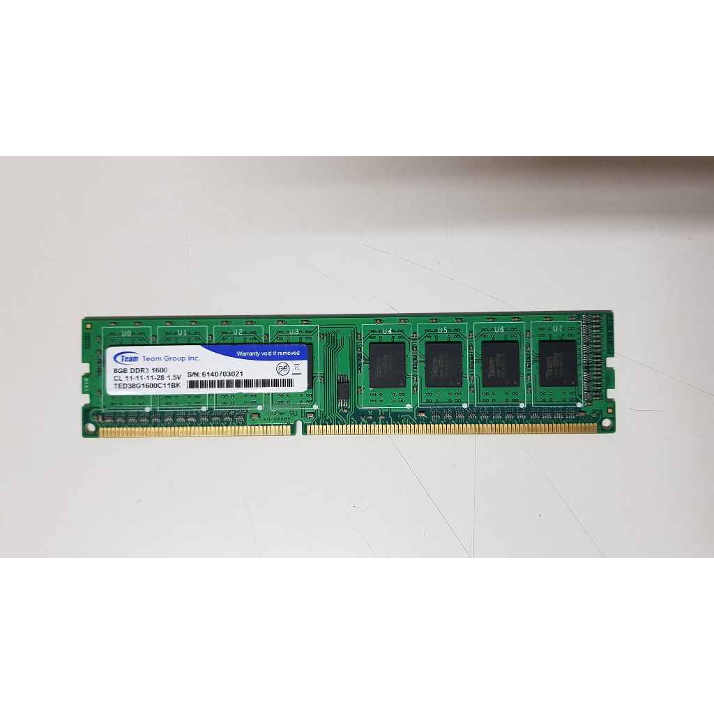 TEAM 十銓科技 DDR3 1600 8G 桌上型記憶體 單面顆粒/終身保固