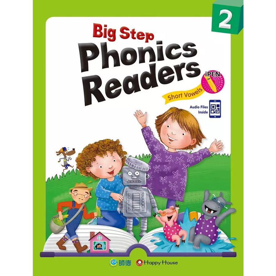Big Step Phonics Readers 2(附全書音檔 QR CODE) (支援iPEN點讀筆) /Happy Content 文鶴書店 Crane Publishing