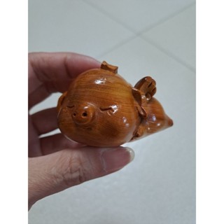 🐘🔮木雕擺件 木雕動物 木雕豬