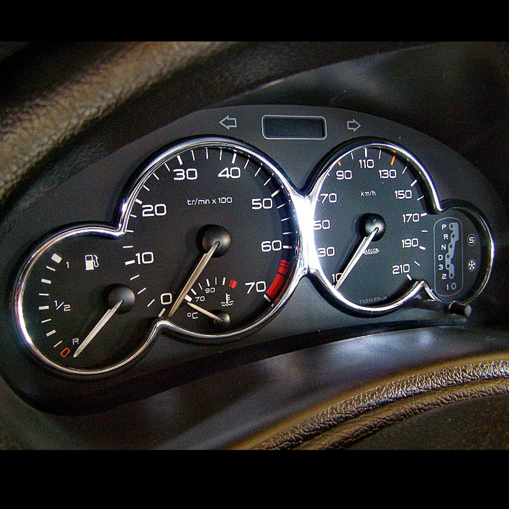 JR-佳睿精品 寶獅 Peugeot 206 鍍鉻 儀表板 飾框 時速表 改裝 飾條 配件 台灣製