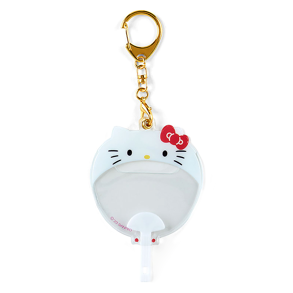 Sanrio 三麗鷗 偶像應援系列 推し活 扇子造型徽章套 徽章套鑰匙圈 Hello Kitty 892611