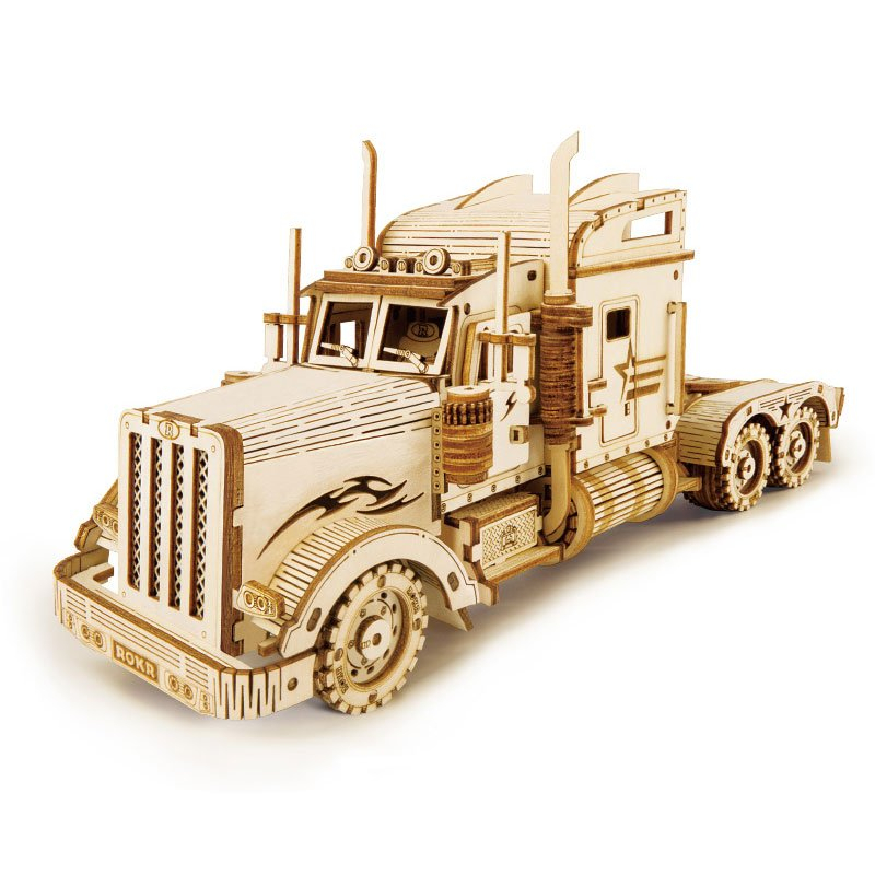 Robotime 立體木製組裝模型 美式長頭卡車