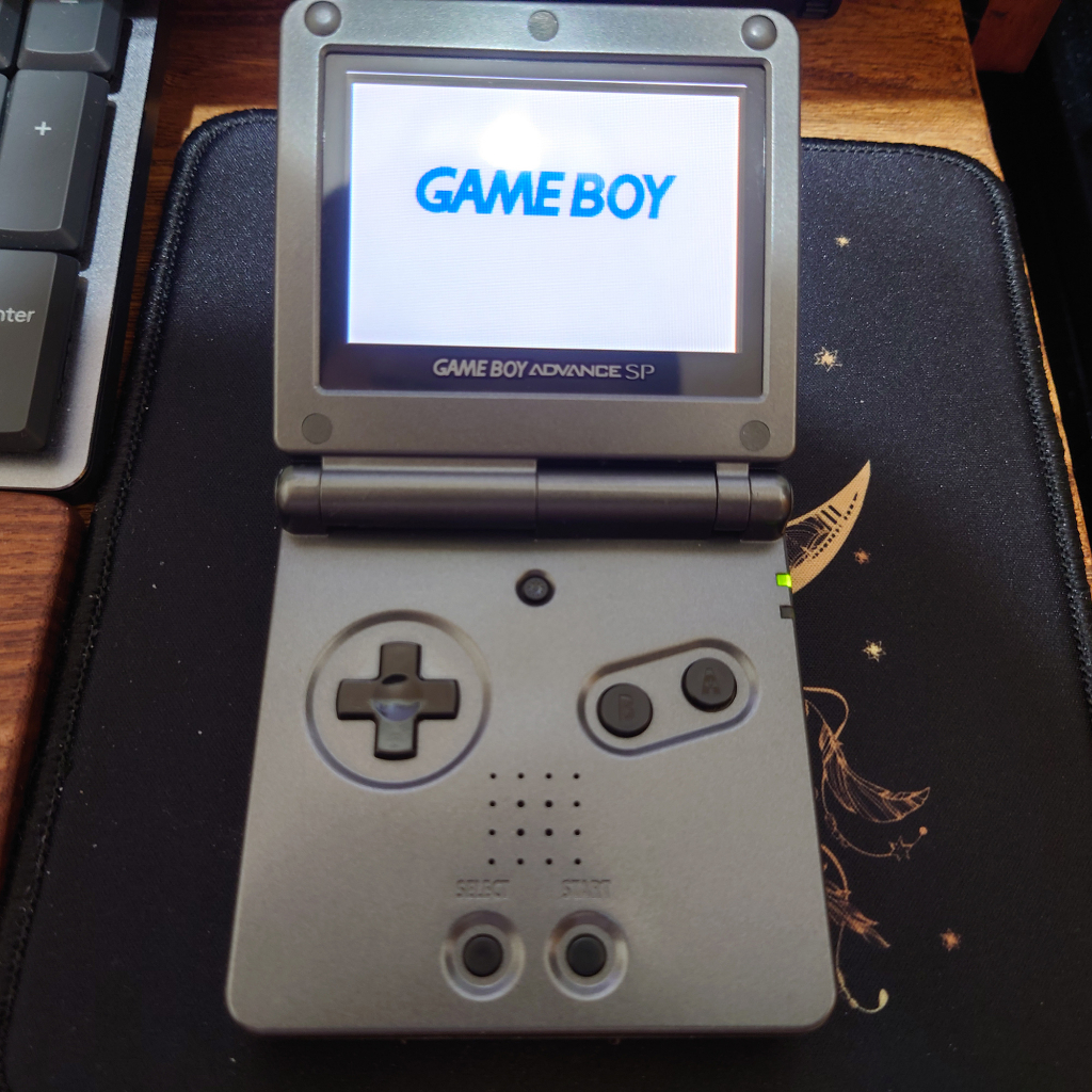 任天堂 GBASP主機 AGS-101 原廠原裝背光版本(超亮版) 鐵灰色 Gameboy GBA SP