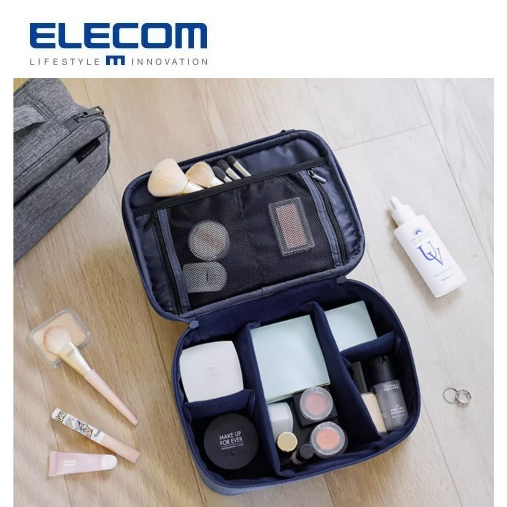 ELECOM 化妝包 化妝品收納 數據收納包 switch保護套 配件包 收納盒  配件包 BMA-GP15BK  旅行